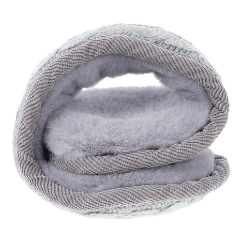 7Stk Weiche Winter Ohrenschützer Strickbaumwolle Grau Unisex 2