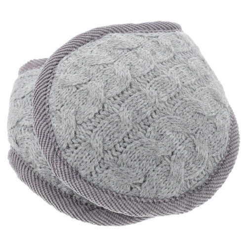 7Stk Weiche Winter Ohrenschützer Strickbaumwolle Grau Unisex 1