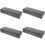 4Pièces Coussin Repose-Bras Noir PU Élégant Et 7