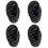 4Pièces Silicone Noir Durable Pour Formation Piercing 5
