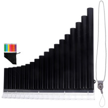3Pièces Pan Flûte 18 Tuyaux ABS Durable Couleurs Variées Pour École