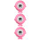 3Pièces Thermomètre Bain Rose LED Température 8