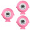 3Pièces Thermomètre Bain Rose LED Température 6