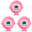 3Pièces Thermomètre Bain Rose LED Température 2