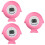 3Pièces Thermomètre Bain Rose LED Température 7