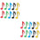 20Pièces Clips ABS Multicolores Pour Livre Et Notes 7