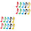 20Pièces Clips ABS Multicolores Pour Livre Et Notes 4