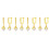 4Paires Boucles D'oreilles Dorées Usage Décoratif Chic 4