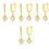 4Paires Boucles D'oreilles Dorées Usage Décoratif Chic 3