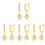 4Paires Boucles D'oreilles Dorées Usage Décoratif Chic 2