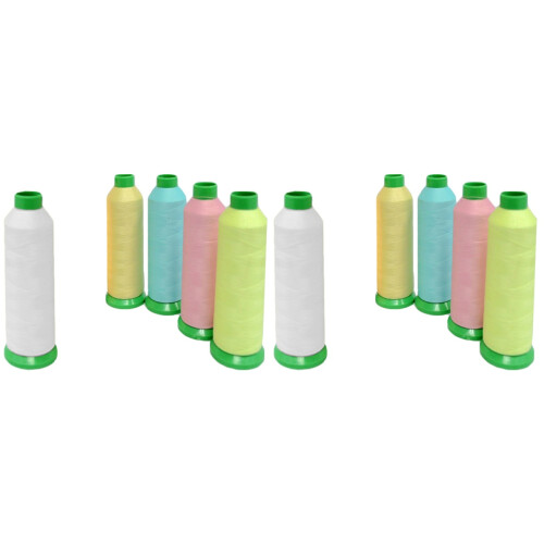 10Pièces Fil Luminescent Polyester Pour Broder 1