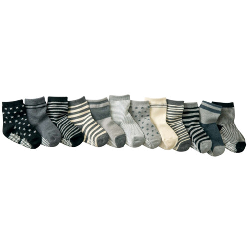 24Paires Bébé Coton Absorbant Antidérapant Stylées