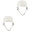 2Pcs Universal Protective White Hat Liners with Durable ABS Material 5