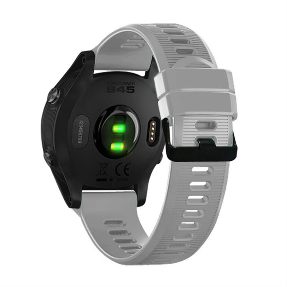 22Mm Adjustable Silicone Watch Band Strap For Garmin Fenix 5 6 Pro Forerunner 935 945 S62 Gray 9099447336996