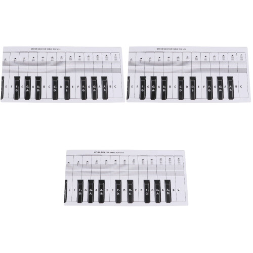 3Pièces Papier Guide Clavier Touches Étanche Débutants 2