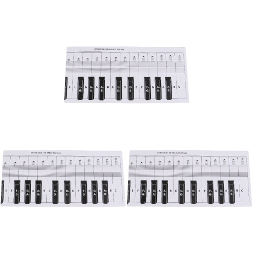 3Pièces Papier Guide Clavier Touches Étanche Débutants 1