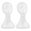2Pièces Tête Mannequin Blanche Pour Et Perruque 7
