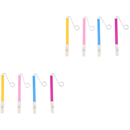 8Pcs Assorted Slide Whistles Plastic Musical Instrument Toy 2