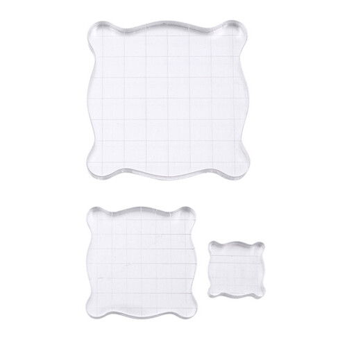 3 Count Clear Stamp Blocks Letter Stencils For Crafts Reusable Plate