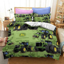 (200CM X 200CM) Kids Gifts Pickup Tractor Quilt Duvet Cover Set Super Soft