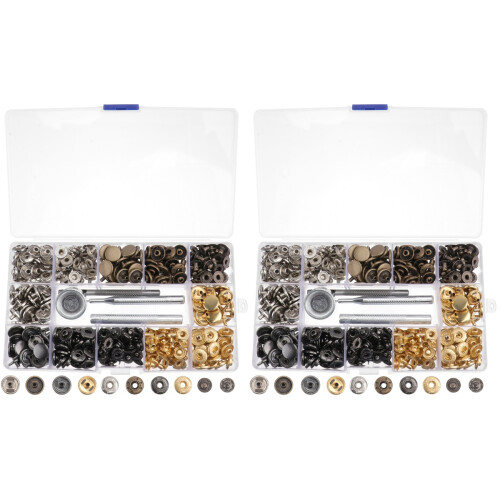 2 Sets Snap Button Fastener Kit Diy Clothes Accessories Clothing 1