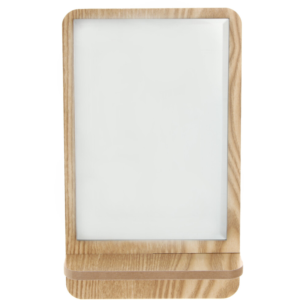 Totority 2 Pcs Retro Tabletop Mirror Cosmetic Mirror Portable Wooden Makeup