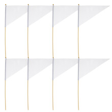 24 Pcs Lawn Marking Flags Sprinkle Water Bamboo Equipment White