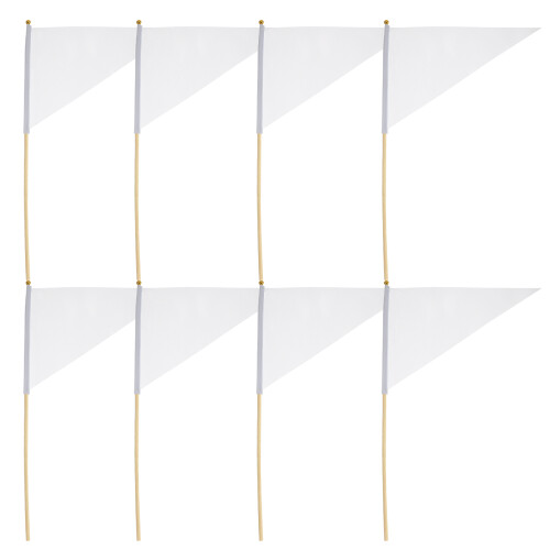 24 Pcs Lawn Marking Flags Sprinkle Water Bamboo Equipment White