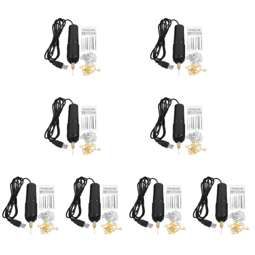 8Sets Mini Handheld USB Electric Drill Practical Portable Tool 2