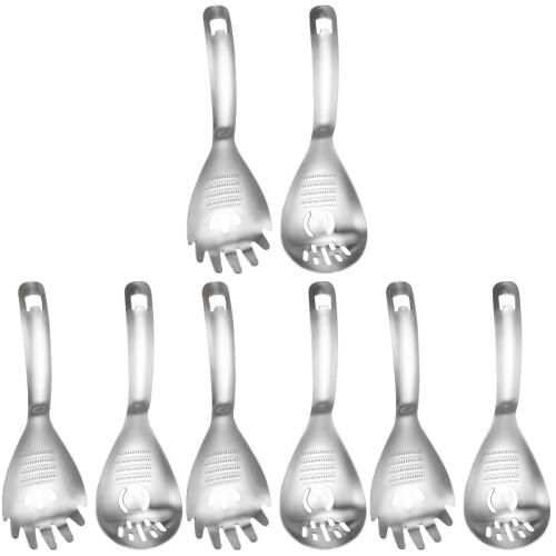 8Pcs Silver Stainless Steel Garlic Grinder and Food Prep Tool Set 1