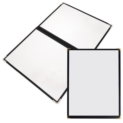 2 Pack Pvc Menu Cover Holders Restaurant Covers Book Transparent 2