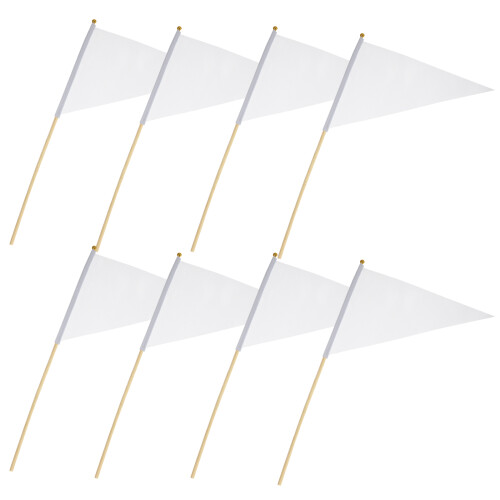 24 Pcs Lawn Marking Flags Sprinkle Water Bamboo Equipment White 1