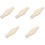 5Pcs Beige Plastic Curtain Track Connectors for Window and Ceiling Use 5