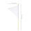 24 Pcs Lawn Marking Flags Sprinkle Water Bamboo Equipment White 3