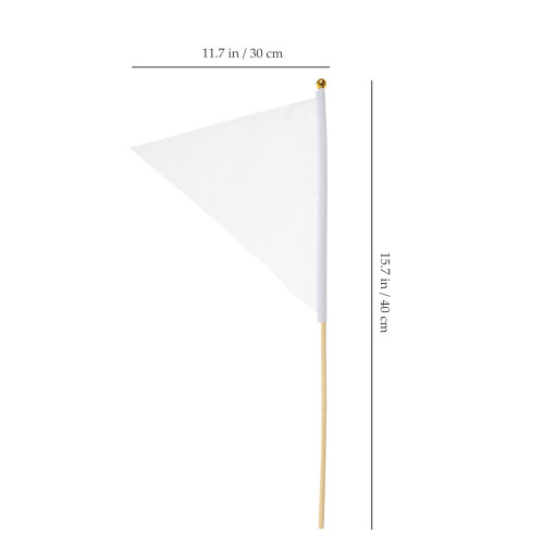 24 Pcs Lawn Marking Flags Sprinkle Water Bamboo Equipment White 2