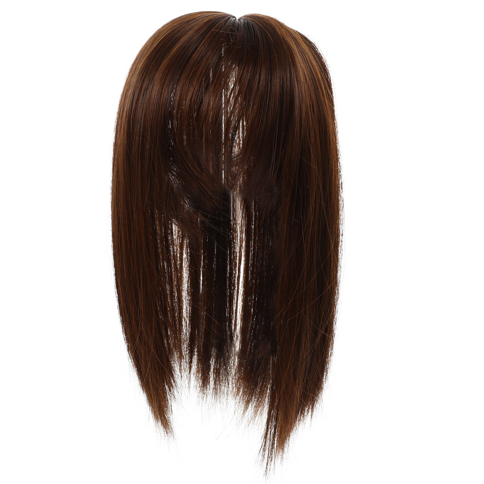 Totority 3Pcs Synthetic Hair Toppers For Women Light Brown Clip-On Hairpieces