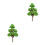 2Pcs Simulation Plastic Mini Tree Decoration for 6