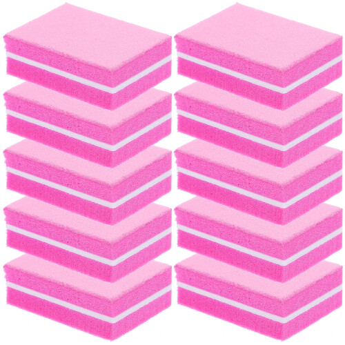 250Pcs Rosy Sponge Nail Buffer Blocks Double Sided for Polishing Nails 2