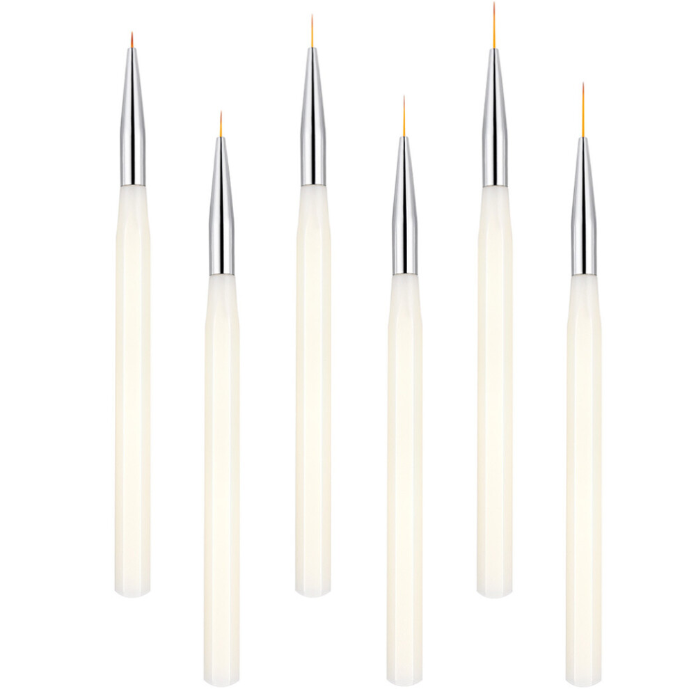 Villcase White 24Pcs Nail Art Liner Brushes For Nail Salon Manicure Painting