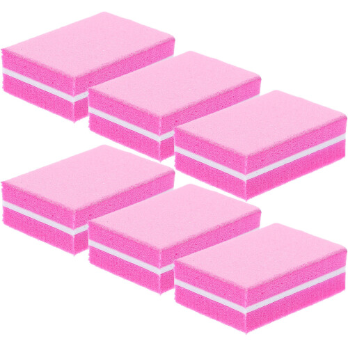 250Pcs Rosy Sponge Nail Buffer Blocks Double Sided for Polishing Nails 1