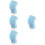 4Pcs Ergonomic Knee Guards for -Blue Daily Use Protective Pads 7