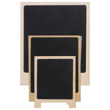 9Pcs Mini Chalk Board Black Wood Erasable Signs for Table and Desk