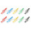20Pcs Plastic Music Note Page Clips Assorted Color Mini Holders 10