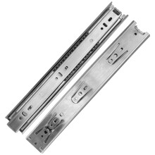 2Sets Silent Stainless Steel Slide Rails Mute Cabinet Drawer 3-Section