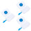 3Pcs Blue Reusable Baby Wipes Storage Case with Hanging Strap 6