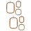 6Pcs Practical DIY Embroidery Hoops Light Brown Plastic Sewing Circles 7