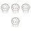 4Pcs Durable Stainless Steel Roof Drain Filter Covers Use 6