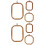 6Pcs Practical DIY Embroidery Hoops Light Brown Plastic Sewing Circles 5