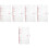 5Pcs Pink A6 Notebook Cover Clear Binder for Document Storage 6