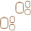 6Pcs Practical DIY Embroidery Hoops Light Brown Plastic Sewing Circles 3
